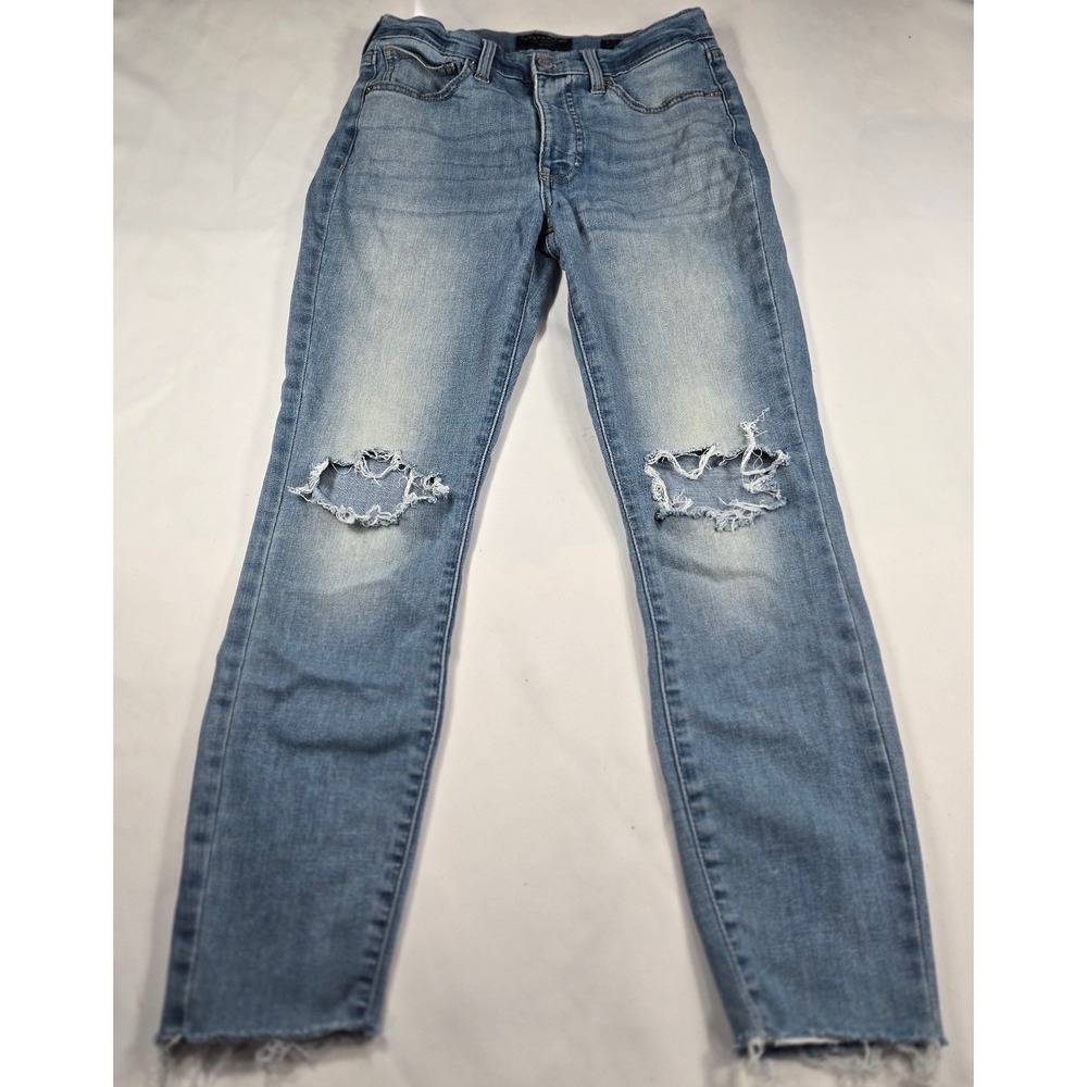Lucky Brand Bridgette High Rise Skinny Jeans 2/26 Ankle Distressed Ripped
